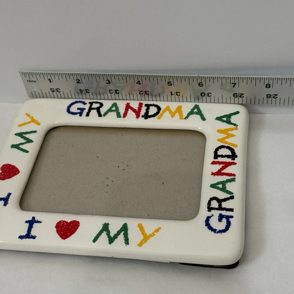I Love My Grandma Colorful Ceramic Picture‎ Frame Holds 4x6 Photo